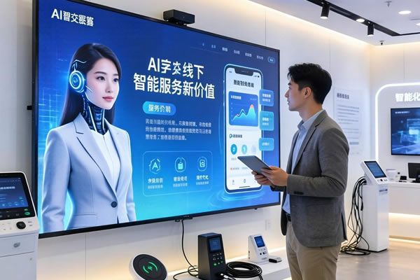 AI數(shù)字人交互爆發(fā)！LED顯示屏激活線下場景智能服務(wù)新價值