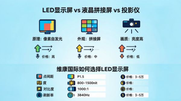 小白一看就懂：LED、液晶、投影，會議室大屏到底該怎么選？